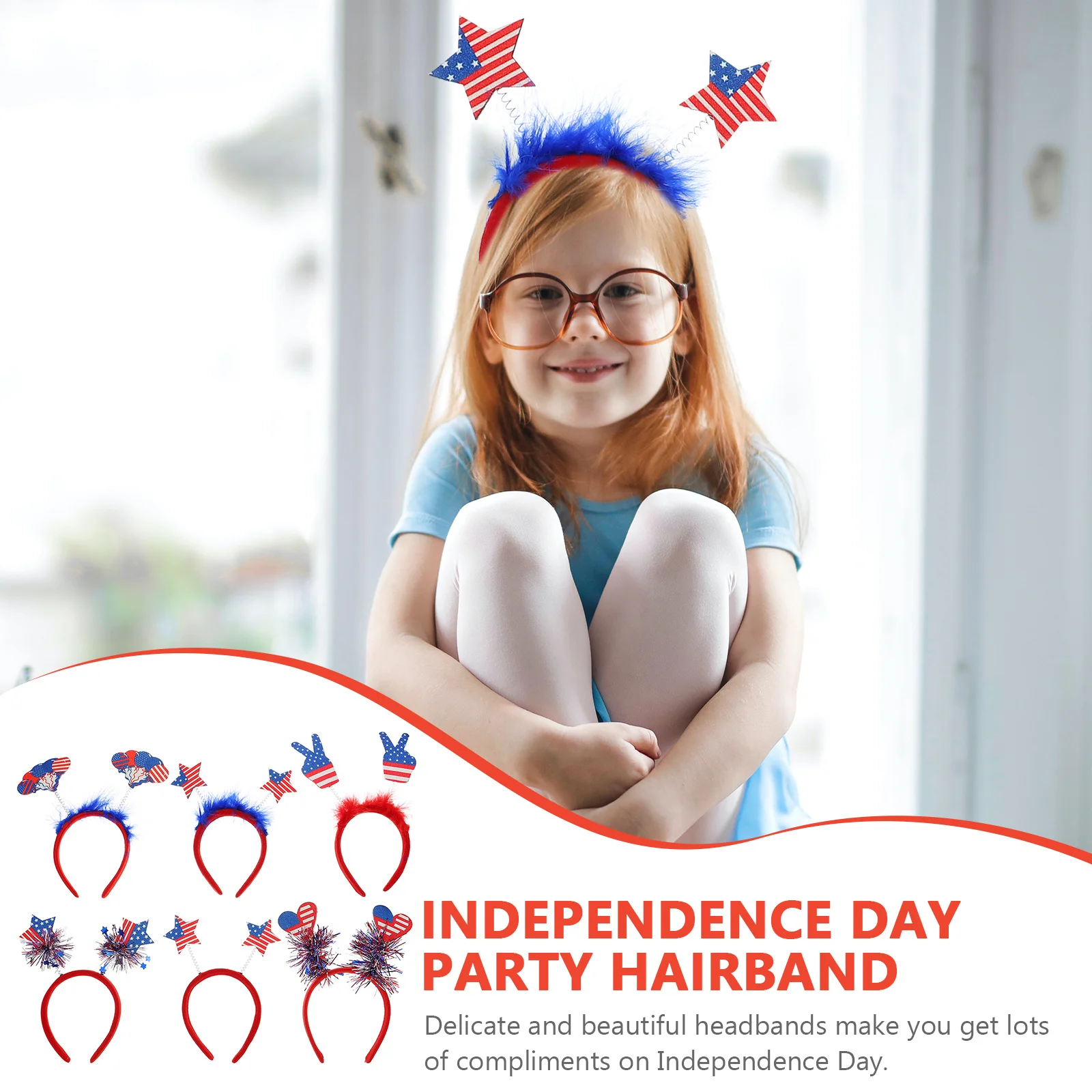 6 шт., повязки для волос со звездами на День независимости, легкие вечерние обручи для волос, женский головной убор, нежный головной убор, карнавальный костюм, поставка
6 шт., повязки для волос со звездами на День независимости, легкие вечерние обручи для волос, женский головной убор, нежный головной убор, карнавальный костюм, поставка