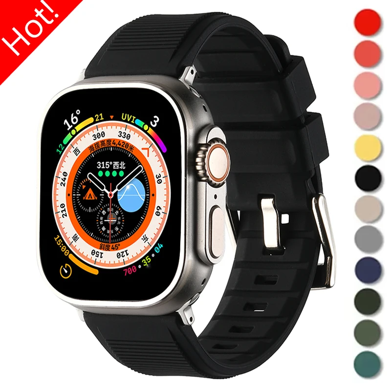 Ремешок для Apple Watch Band Ultra 2 49 мм 46 мм 42 мм 45 мм 41 мм 44 мм Мужской браслет из силиконовой резины IWatch Series 10 9 8 7 6 SE 5 4 3
Ремешок для Apple Watch Band Ultra 2 49 мм 46 мм 42 мм 45 мм 41 мм 44 мм Мужской браслет из силиконовой резины IWatch Series 10 9 8 7 6 SE 5 4 3