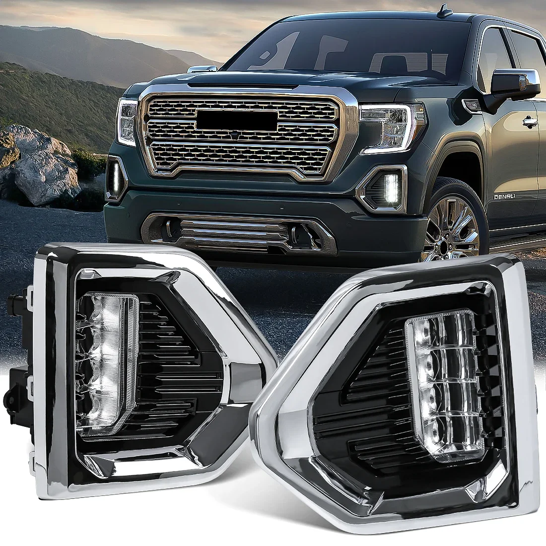 Car Front Bumper Fog Lamp Assembly For GMC Sierra 1500 Denali 2019 2020 2021 2022 Daytime Running Light Headlight Accessories
Car Front Bumper Fog Lamp Assembly For GMC Sierra 1500 Denali 2019 2020 2021 2022 Daytime Running Light Headlight Accessories