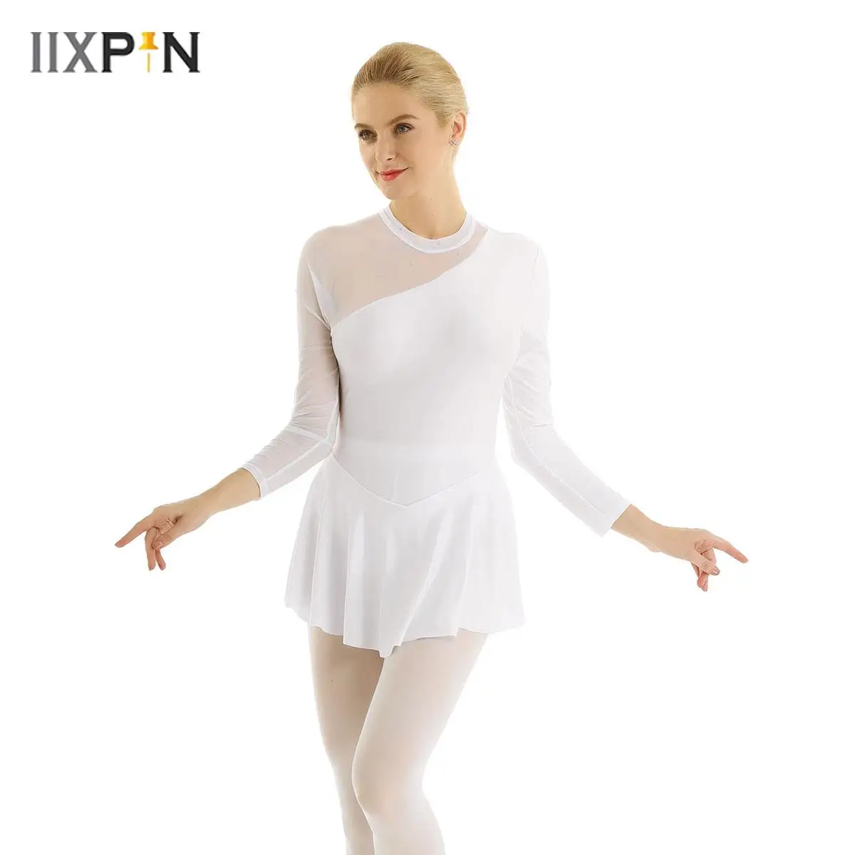 Womens Ballet Dance Dress Long Sleeve Backless Dress Lyrical Dance Costumes Figure Skating Gymnastics Leotard Dress Dancewear
Womens Ballet Dance Dress Long Sleeve Backless Dress Lyrical Dance Costumes Figure Skating Gymnastics Leotard Dress Dancewear