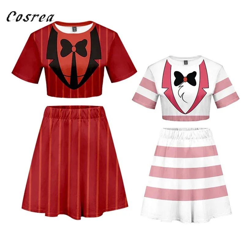 Anime Hotel Cosplay Costume T-shirt Dress Charlie Alastor Skirt Uniform Top Suits Tees for Girls and Women Halloween Clothing
Anime Hotel Cosplay Costume T-shirt Dress Charlie Alastor Skirt Uniform Top Suits Tees for Girls and Women Halloween Clothing