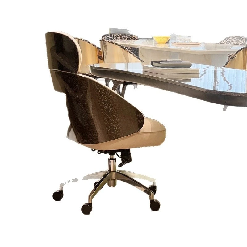 Desk Italian light luxury high-end desk boss table stainless steel furniture
Desk Italian light luxury high-end desk boss table stainless steel furniture