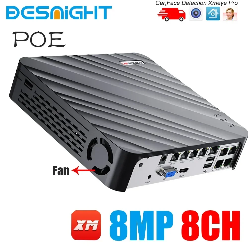 Сетевой видеорегистратор 4K PoE, сетевой видеорегистратор с поддержкой 4K/8 Мп, PoE камера, удаленный доступ, будильник движения 24/7, запись, умное воспроизведение
Сетевой видеорегистратор 4K PoE, сетевой видеорегистратор с поддержкой 4K/8 Мп, PoE камера, удаленный доступ, будильник движения 24/7, запись, умное воспроизведение