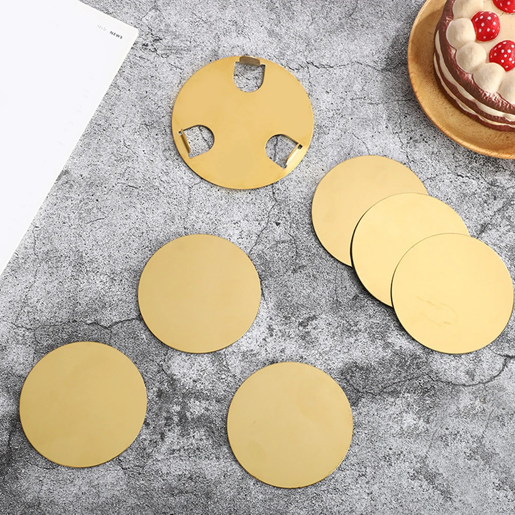 1 set Stainless Steel Coaster Set Cup Coasters For Drinks Metal Pad Home Office Table Decor Protective Mats Round Non Slip Heat
1 set Stainless Steel Coaster Set Cup Coasters For Drinks Metal Pad Home Office Table Decor Protective Mats Round Non Slip Heat