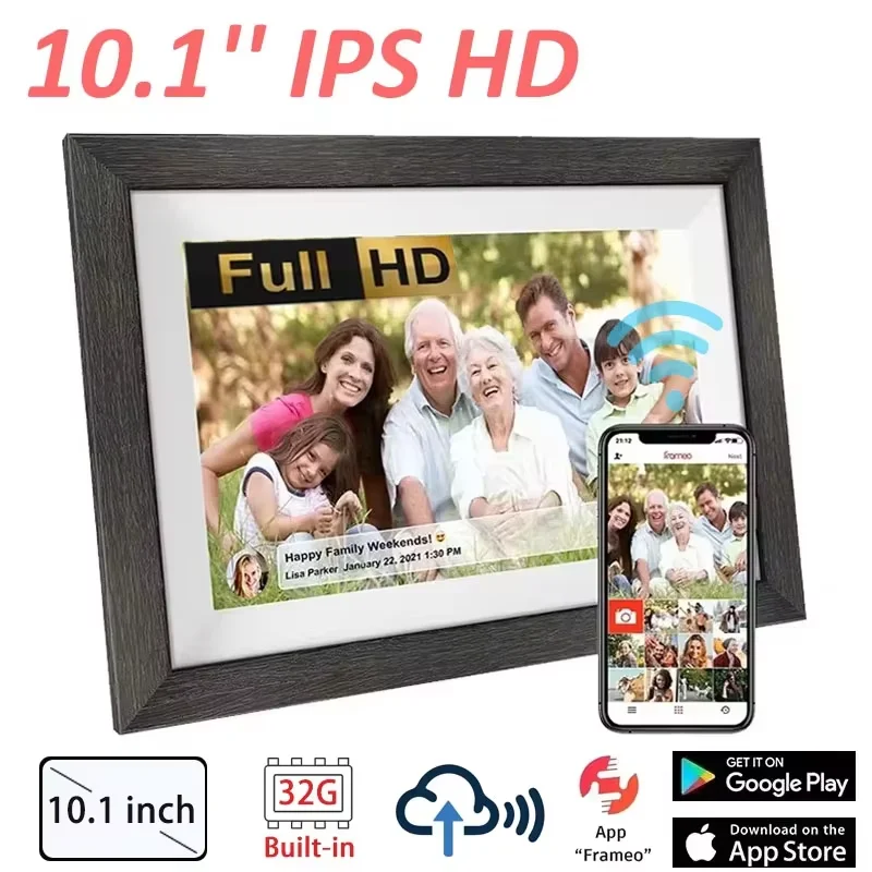 Frameo 32GB Memory 10.1In Smart Digital Picture Frame Wood WiFi HD 1080P Electronic Digital Photo Frame Touch Screen Auto-Rotate
Frameo 32GB Memory 10.1In Smart Digital Picture Frame Wood WiFi HD 1080P Electronic Digital Photo Frame Touch Screen Auto-Rotate