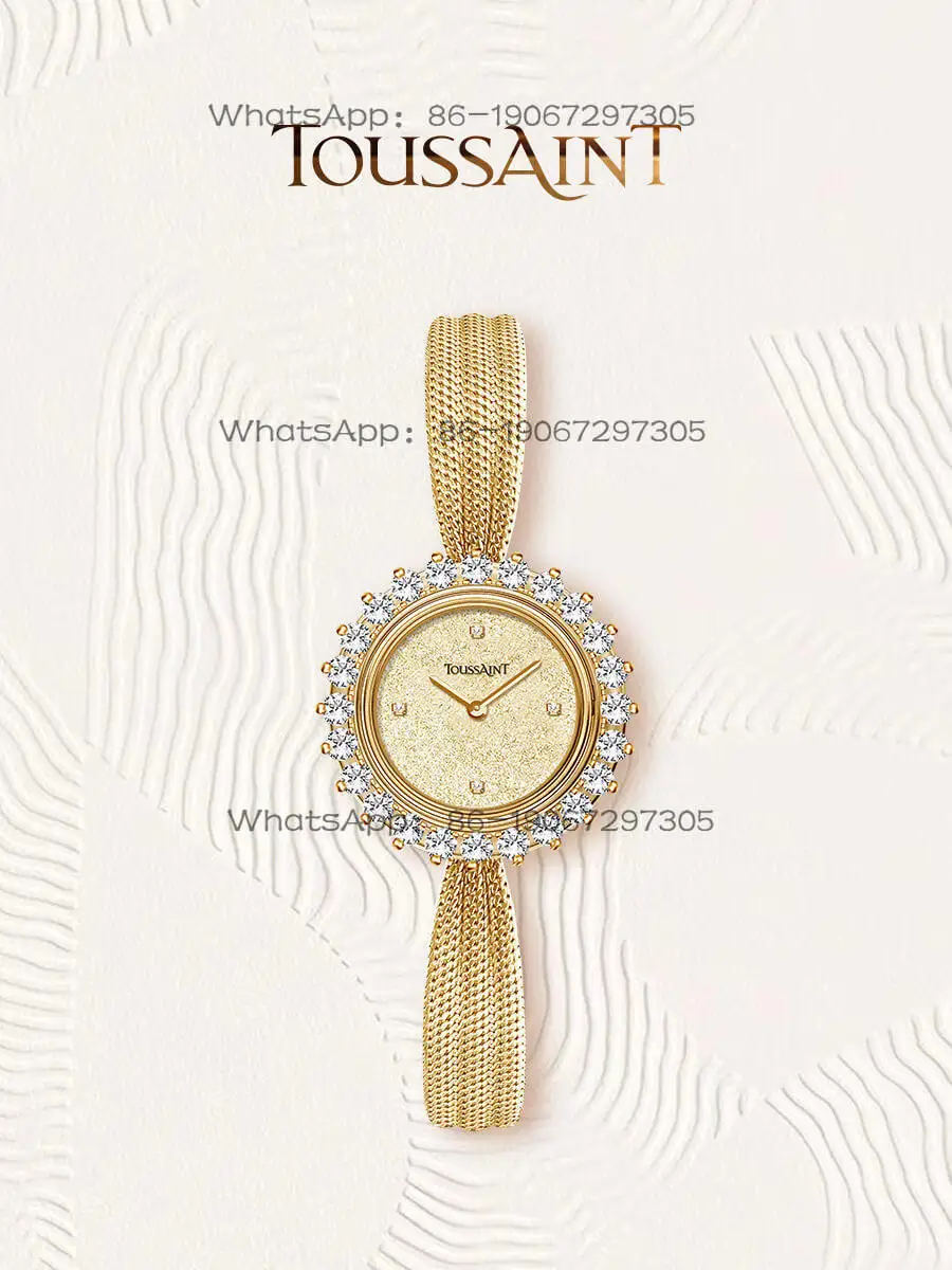 Toussaint Flower Watch 4 Natural Diamonds Ladies Wheat Ear Watch Egyptian Gold, New Year's Gift
Toussaint Flower Watch 4 Natural Diamonds Ladies Wheat Ear Watch Egyptian Gold, New Year's Gift
