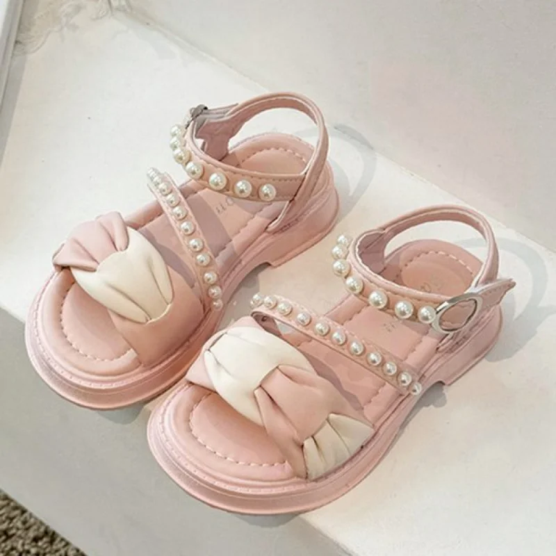 PU Leather Summer Sandals For Girls Luxury Pearl Children's Casual Footwear Korean Style Anti-slippery Girl's Sandal
PU Leather Summer Sandals For Girls Luxury Pearl Children's Casual Footwear Korean Style Anti-slippery Girl's Sandal