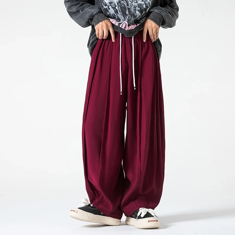 Straight Leg Pants Men's Streetwear Harajuku Oversize Comfortable Pants Male Casual Fashion High Elastic Waist Wide Leg Trousers
Straight Leg Pants Men's Streetwear Harajuku Oversize Comfortable Pants Male Casual Fashion High Elastic Waist Wide Leg Trousers