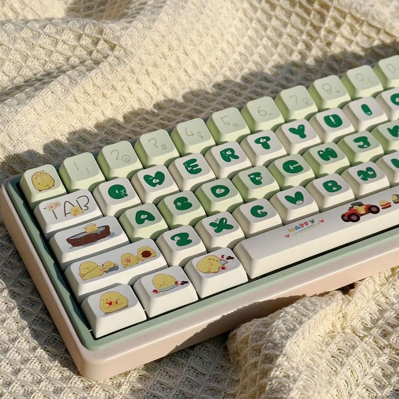 Zaizai keycaps, original pbt material sublimation, suitable for mechanical keyboard KTA height
Zaizai keycaps, original pbt material sublimation, suitable for mechanical keyboard KTA height
