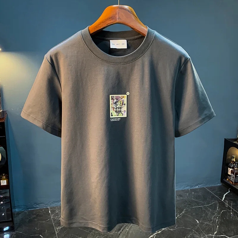 Short sleeved T-shirt for men in summer, thin, sweat absorbing, breathable, oversized, loose, simple, trendy men's clothing
Short sleeved T-shirt for men in summer, thin, sweat absorbing, breathable, oversized, loose, simple, trendy men's clothing