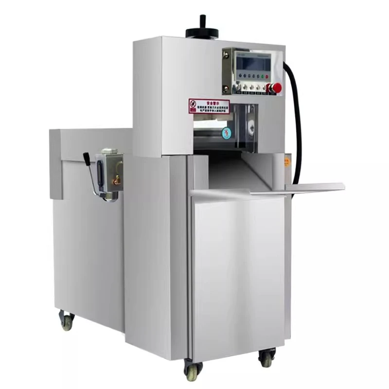 Large commercial numerical control automatic frozen meat cutting machine 
Large commercial numerical control automatic frozen meat cutting machine