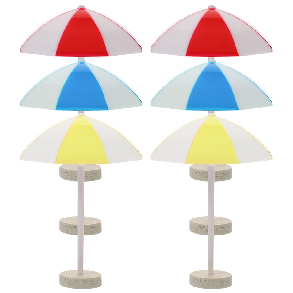 6pcs Miniature Beach Umbrella Ornaments Red Blue Yellow Dollhouse Decorations Safe Material Sea Scene Layout Mini Beach Decor
6pcs Miniature Beach Umbrella Ornaments Red Blue Yellow Dollhouse Decorations Safe Material Sea Scene Layout Mini Beach Decor