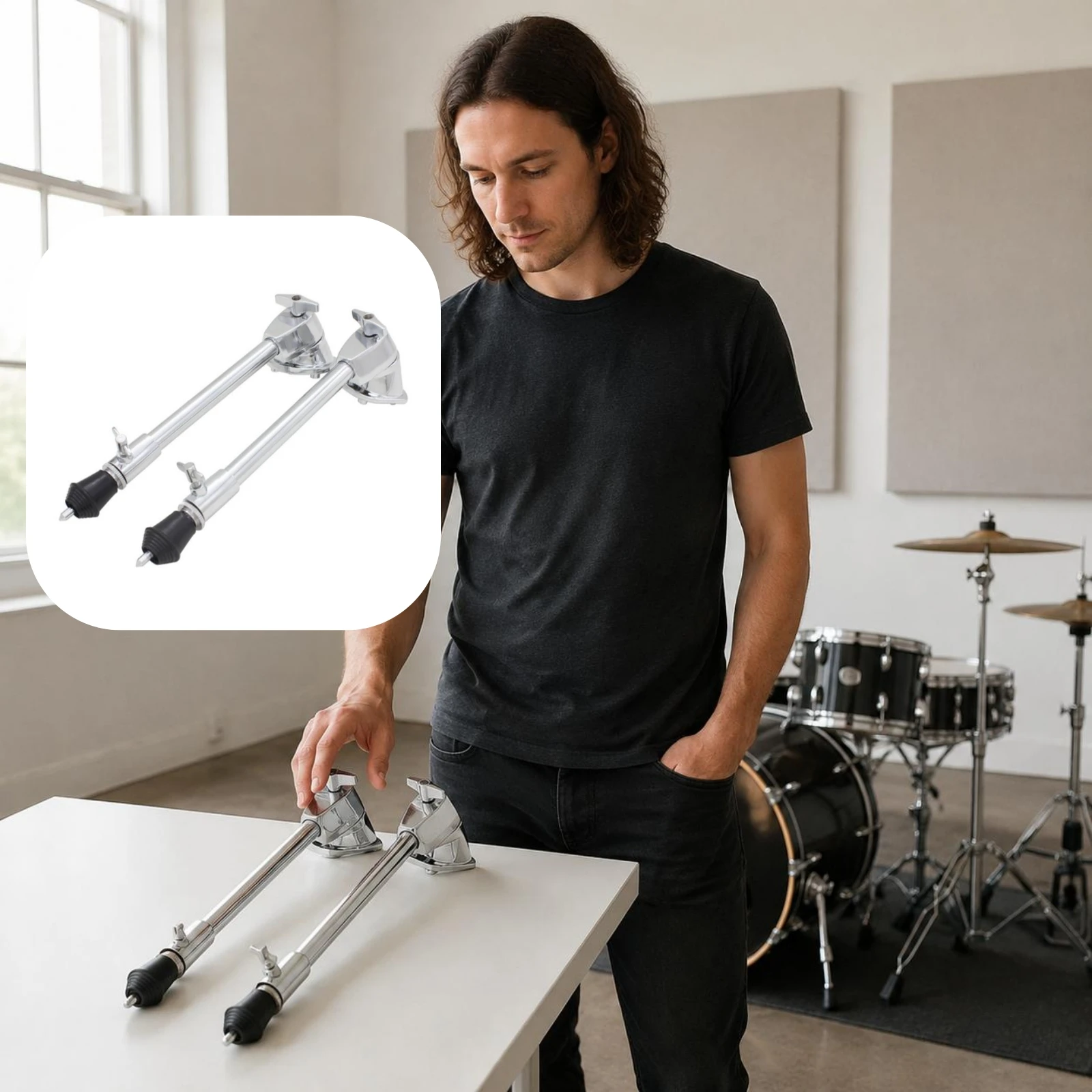 2 Pieces Bass Drum Legs Universal Fit Kick Drum Legs Music Instrument Hardware Stable Sturdy Metal
2 Pieces Bass Drum Legs Universal Fit Kick Drum Legs Music Instrument Hardware Stable Sturdy Metal