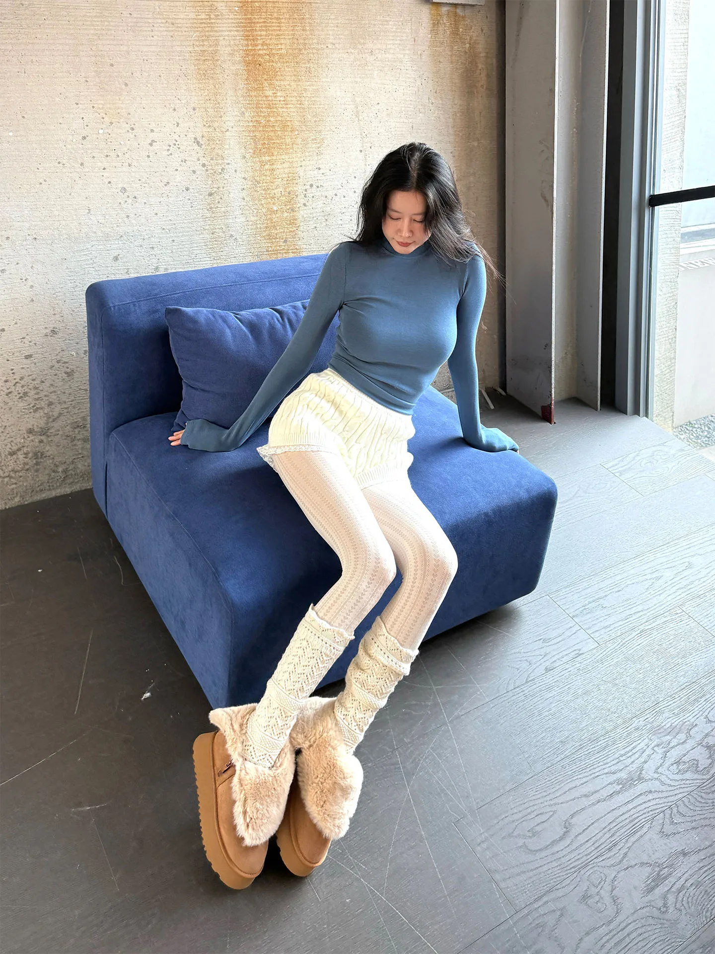 Blue Long Sve Knitted T-irt And White orts Women's Faion Set Winter High Waist round Ne Slim Fit Casual Sexy Sle
Blue Long Sve Knitted T-irt And White orts Women's Faion Set Winter High Waist round Ne Slim Fit Casual Sexy Sle