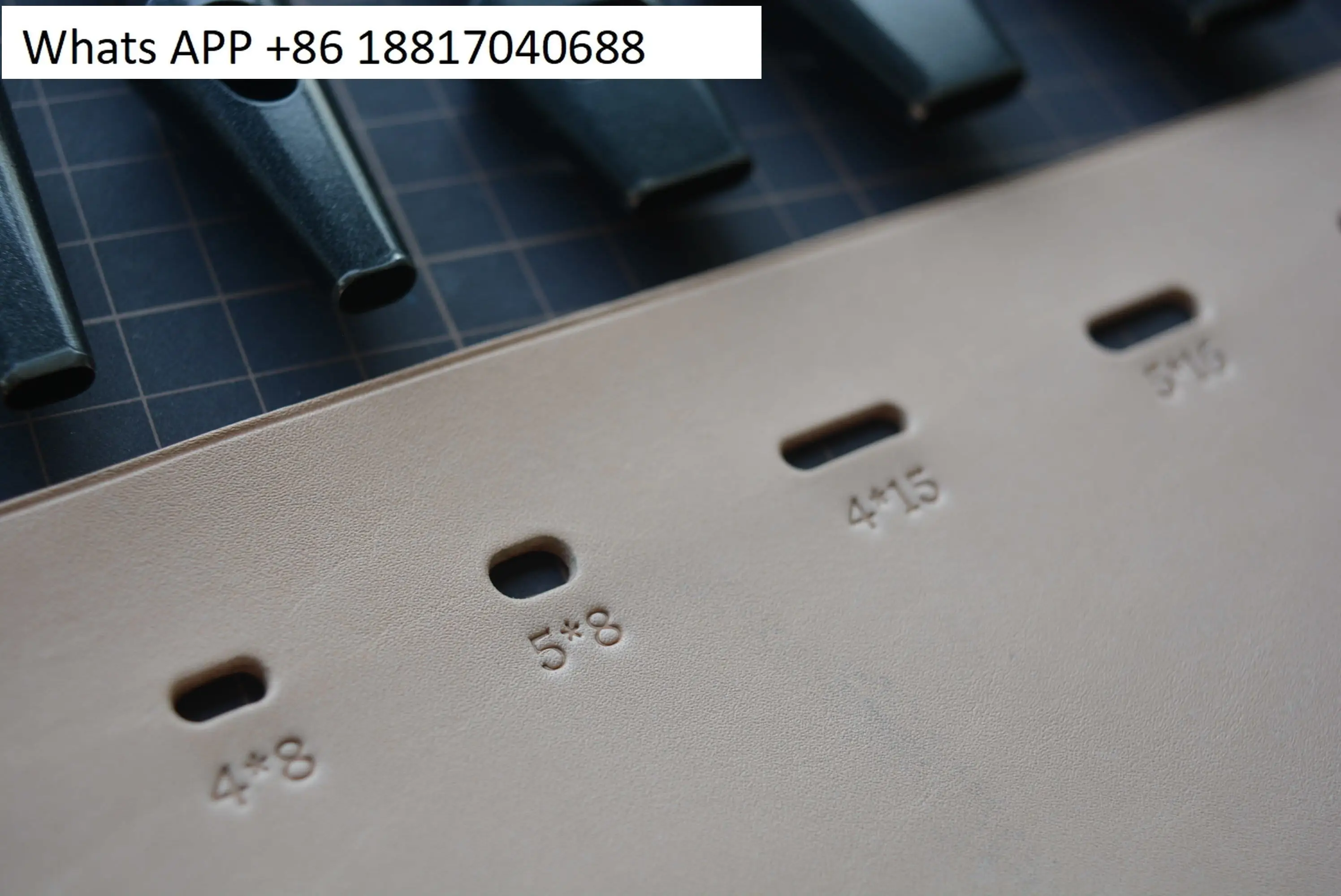 Special punching for handmade leather goods, flat punching, one-word punching, belt punching, flat punching
Special punching for handmade leather goods, flat punching, one-word punching, belt punching, flat punching