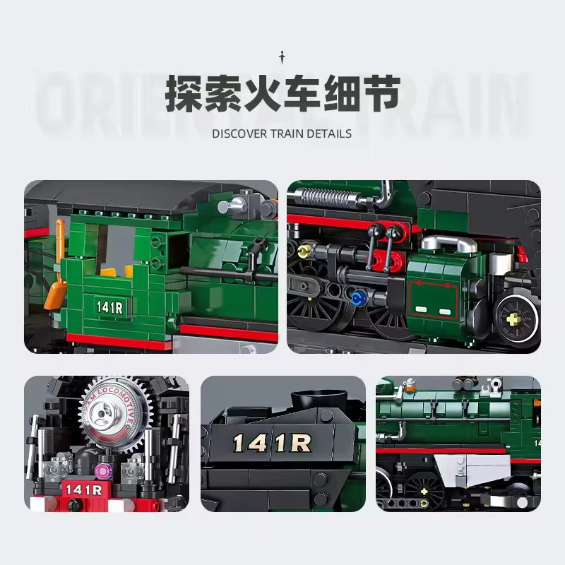 Unique shape JIESTAR New 59098 MOC Cool Electric Steam Train 141R Building Block Brick Assembly Model DIY Toys Boy Birthday Gift
Unique shape JIESTAR New 59098 MOC Cool Electric Steam Train 141R Building Block Brick Assembly Model DIY Toys Boy Birthday Gift