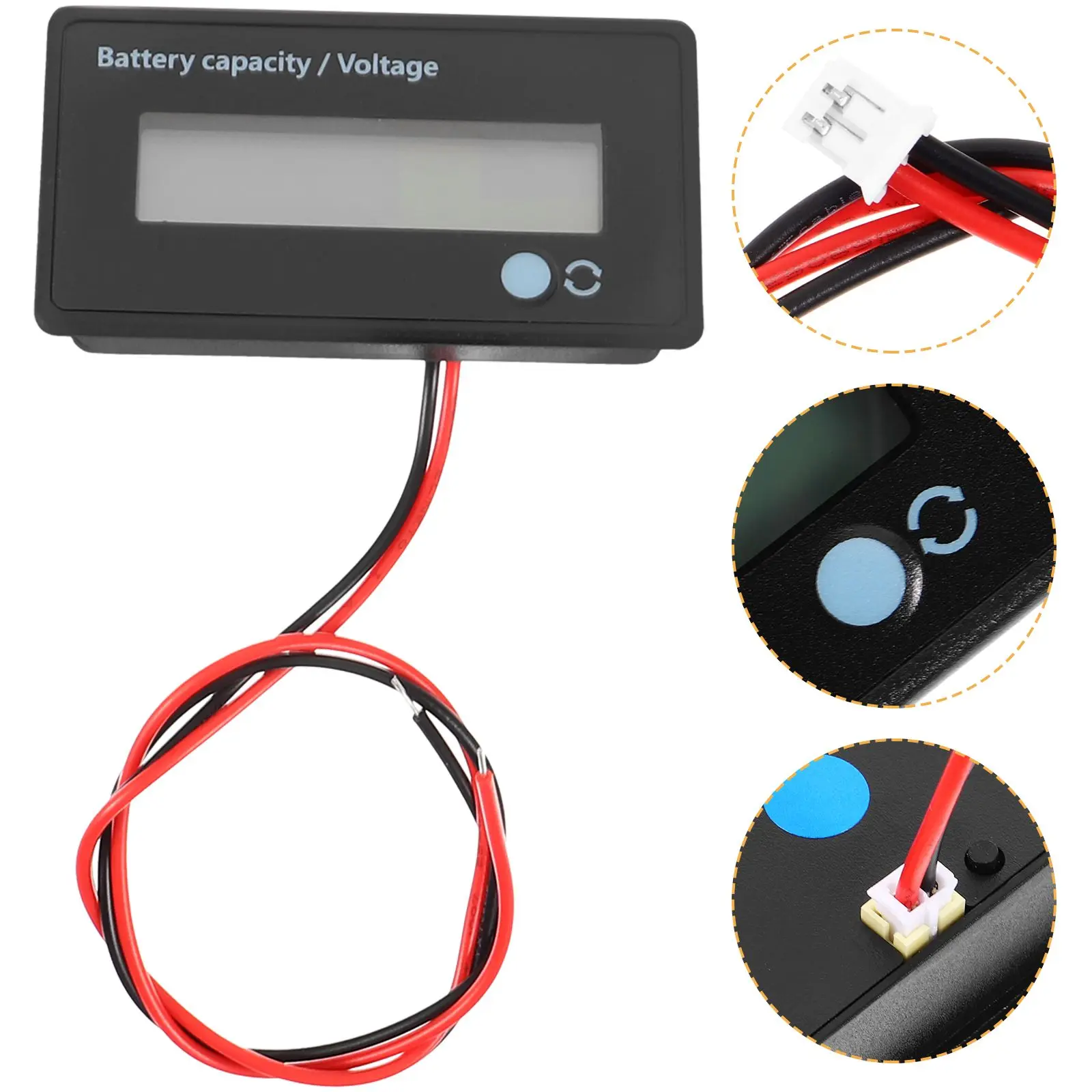 12V 24V 36V 48V Capacity Tester Monitor Voltage Meter Voltmeter Waterproof Shell LED Display polarity protection low 
12V 24V 36V 48V Capacity Tester Monitor Voltage Meter Voltmeter Waterproof Shell LED Display polarity protection low