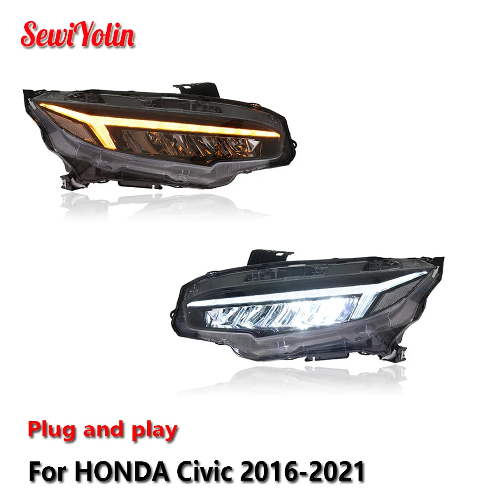 Car LED Headlight Light Assemblies For HONDA Civic 2016-2021 Auto Fog DRL Brake Turn Signal Lamp Plug and Play
Car LED Headlight Light Assemblies For HONDA Civic 2016-2021 Auto Fog DRL Brake Turn Signal Lamp Plug and Play