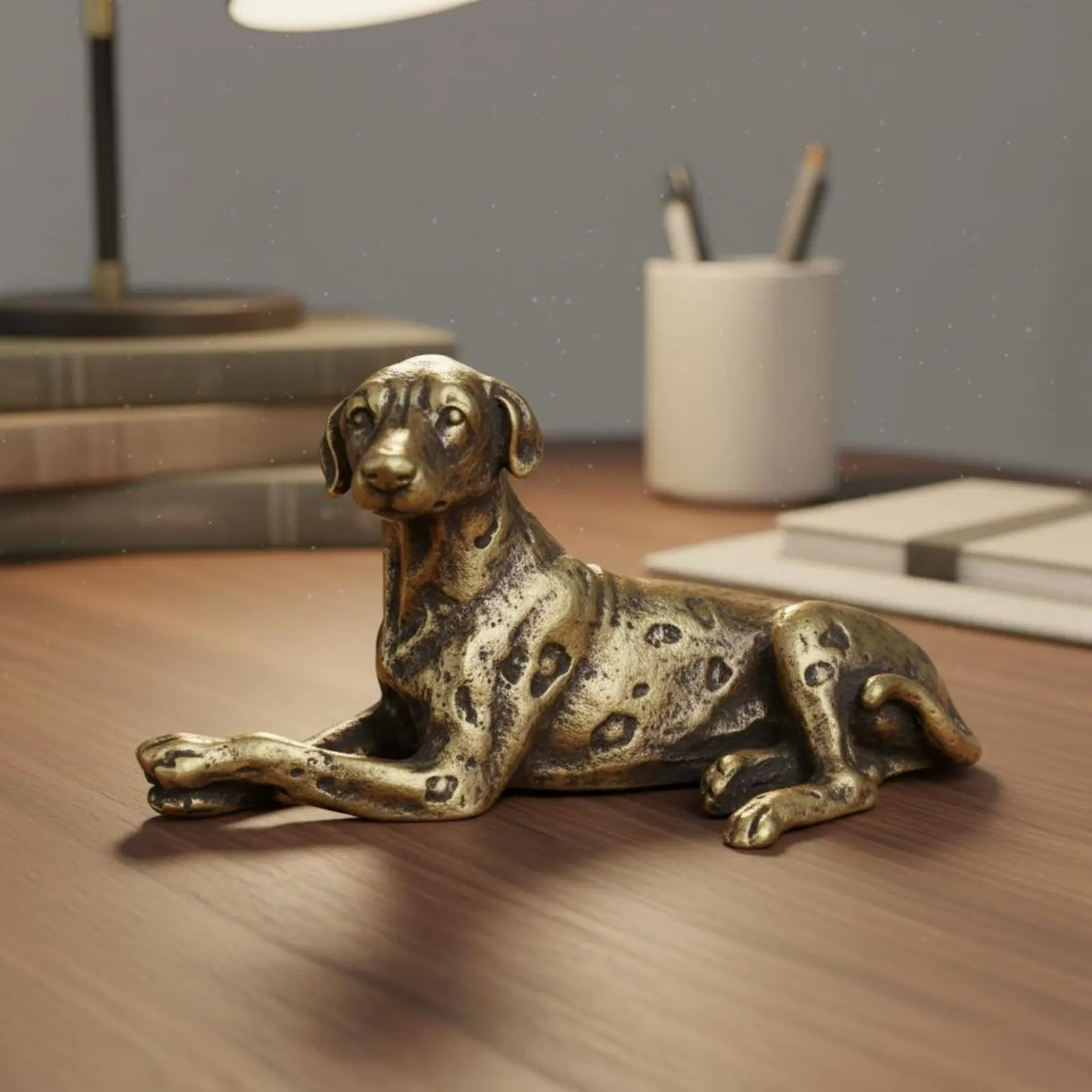 Spotted Dog Figurine Retro Appearance Chinese Astrological Dog Figurine Vintage Brass Paperweight Good Luck Good Fortune Token
Spotted Dog Figurine Retro Appearance Chinese Astrological Dog Figurine Vintage Brass Paperweight Good Luck Good Fortune Token