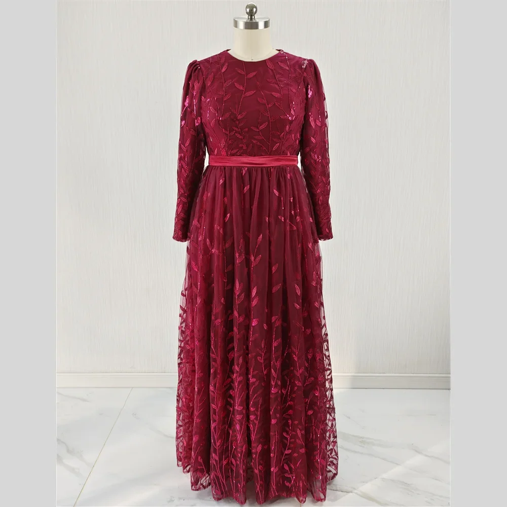 Customized Real Photo Modest Evening Dress Wine Red Seuqins O-neck Full Sleeves Fully Line A-line Woman Party Formal Gown LF176M
Customized Real Photo Modest Evening Dress Wine Red Seuqins O-neck Full Sleeves Fully Line A-line Woman Party Formal Gown LF176M