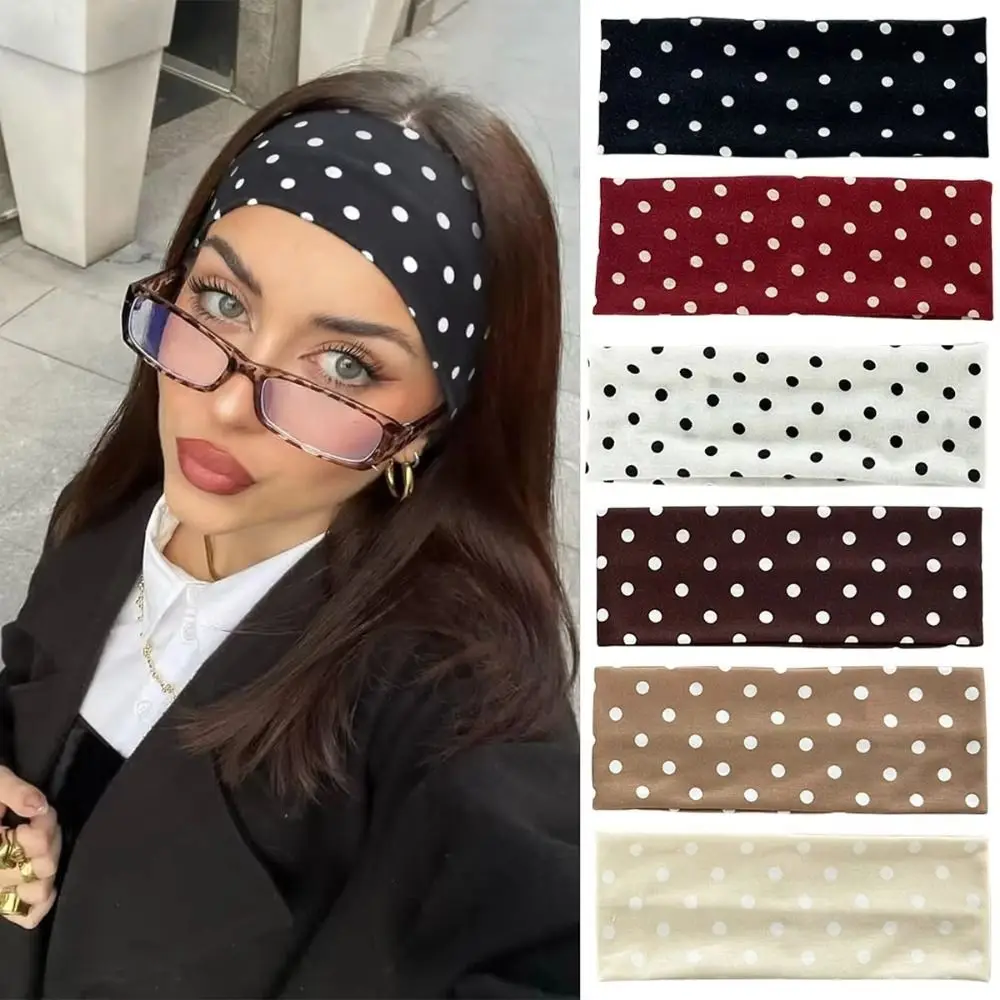 Fashion Polka Dot Yoga Headband Elastic Hair Accessories Makeup Headband Sweat-absorbent Sport Hairband
Fashion Polka Dot Yoga Headband Elastic Hair Accessories Makeup Headband Sweat-absorbent Sport Hairband