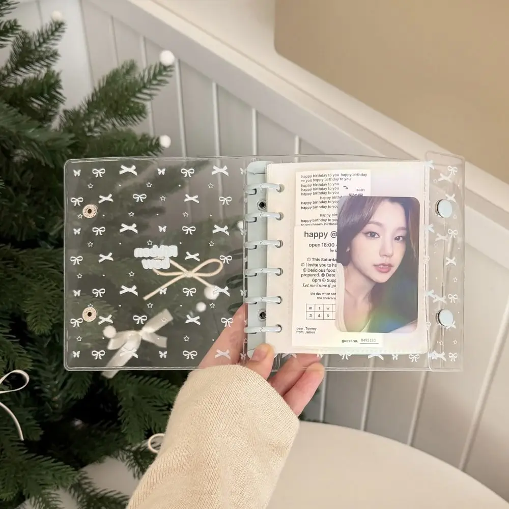 Multi-functional A7 Photo Album PVC Loose-leaf Notebook Shell Clear Bow Star Design Photo Card Holder School Office
Multi-functional A7 Photo Album PVC Loose-leaf Notebook Shell Clear Bow Star Design Photo Card Holder School Office