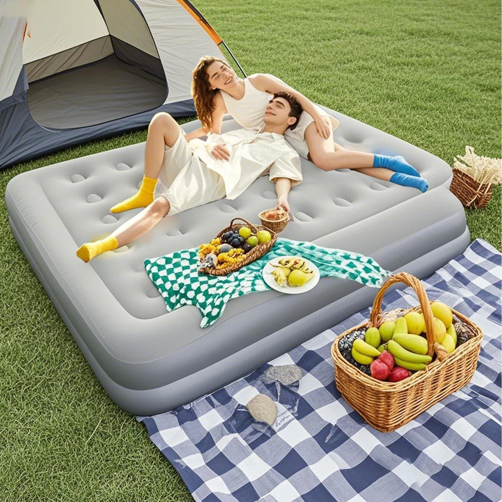 Home Floor-laying Folding Air Bed Outdoor Camping Flocking Moisture-proof Portable Built-in Pump Automatic Inflatable Mattress
Home Floor-laying Folding Air Bed Outdoor Camping Flocking Moisture-proof Portable Built-in Pump Automatic Inflatable Mattress