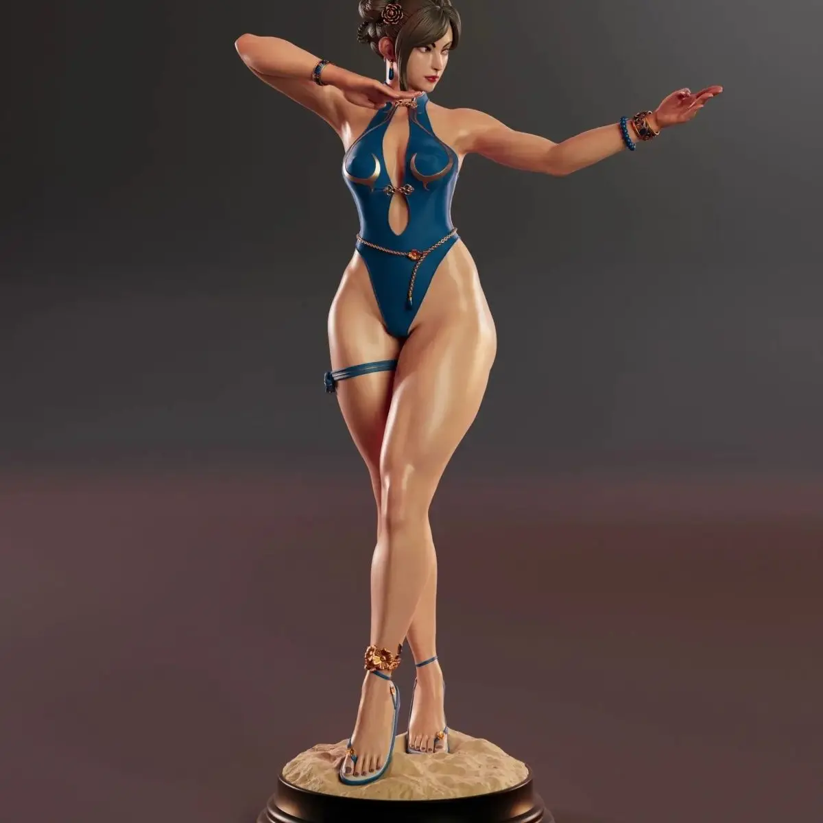 1/24 Scale 80mm Resin Figure Assemble Model Kit Chun-Li swimwear Unassembled Unpainted 3D printing toy 1414
1/24 Scale 80mm Resin Figure Assemble Model Kit Chun-Li swimwear Unassembled Unpainted 3D printing toy 1414