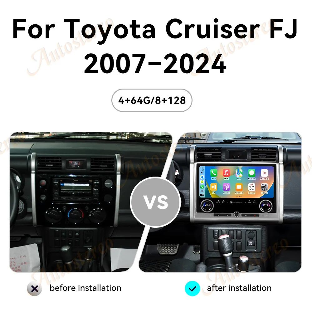 Android 14 Two Knobs Carplay For TOYOTA FJ Cruiser 2007-2024 Car GPS Navigation Head Unit Multimedia Player Media Car Radio Tape
Android 14 Two Knobs Carplay For TOYOTA FJ Cruiser 2007-2024 Car GPS Navigation Head Unit Multimedia Player Media Car Radio Tape