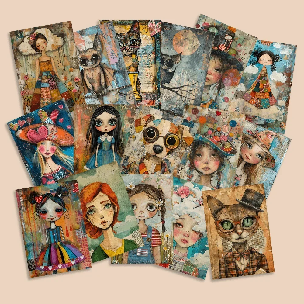 32pcs, collage art, postcards, decoration/greeting cards/postcards, high-precision printing, collectible and mailable
32pcs, collage art, postcards, decoration/greeting cards/postcards, high-precision printing, collectible and mailable