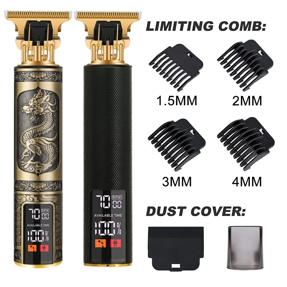 Электрическая парикмахерская T9, обновленная ЖК-перезаряжаемая ретро масляная головка для резьбы, электрическая машинка для стрижки волос на лобке для женщин 
Электрическая парикмахерская T9, обновленная ЖК-перезаряжаемая ретро масляная головка для резьбы, электрическая машинка для стрижки волос на лобке для женщин