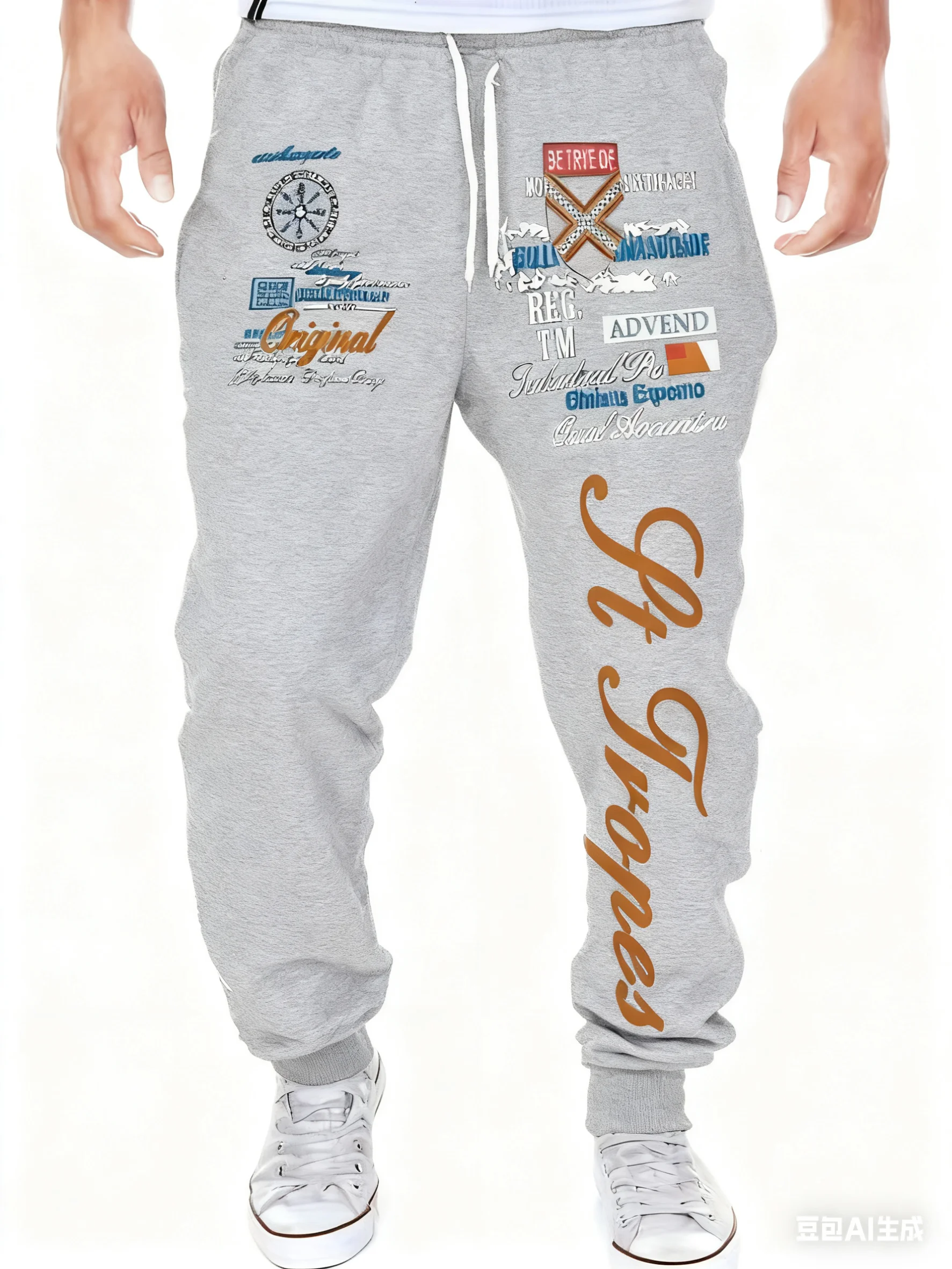 American Retro Collage 3D Printed Sweatpants with Letter Slogans and Badge Elements, Hip-hop Sporty Casual Joggers
American Retro Collage 3D Printed Sweatpants with Letter Slogans and Badge Elements, Hip-hop Sporty Casual Joggers
