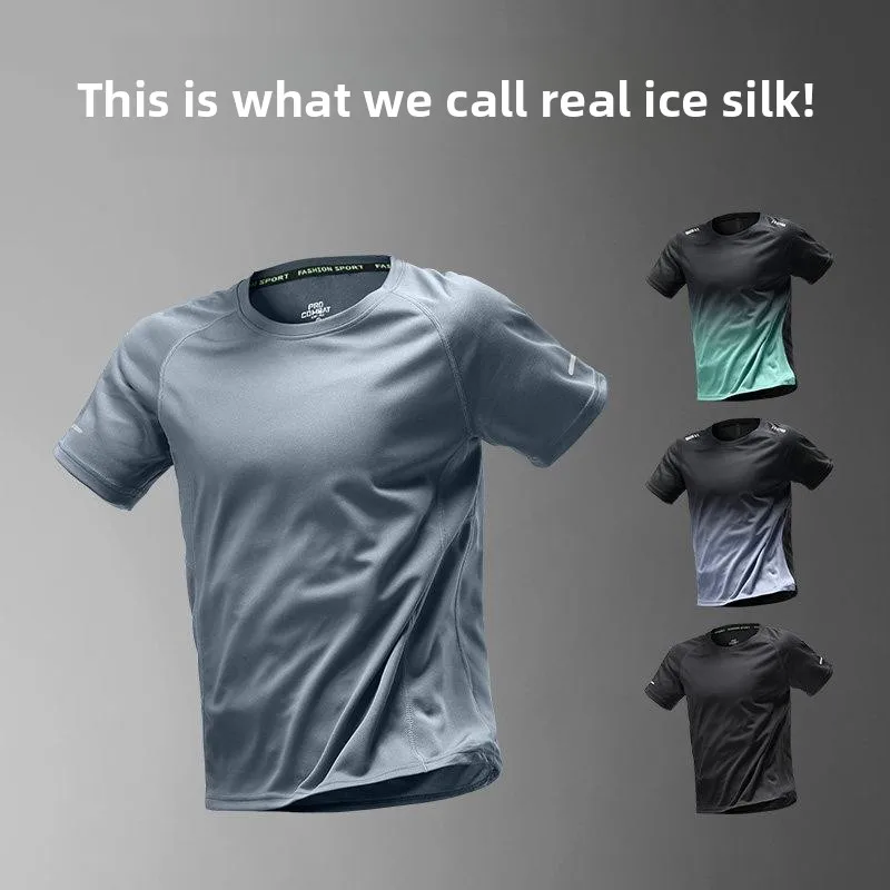 Мужской спортивный комплект из дышащего тонкого ледяного шелка для лета: футболка и шорты для бега и повседневного спорта
Мужской спортивный комплект из дышащего тонкого ледяного шелка для лета: футболка и шорты для бега и повседневного спорта