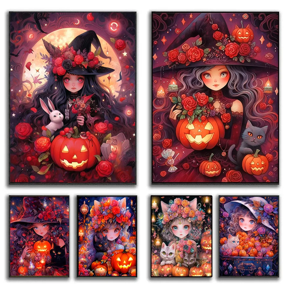 Cartoon Witch and Black Cat 5D Full Circle Diamond Painting Kit Cute Anime Magic Girl DIY Drilling Mosaic Embroidery Picture
Cartoon Witch and Black Cat 5D Full Circle Diamond Painting Kit Cute Anime Magic Girl DIY Drilling Mosaic Embroidery Picture