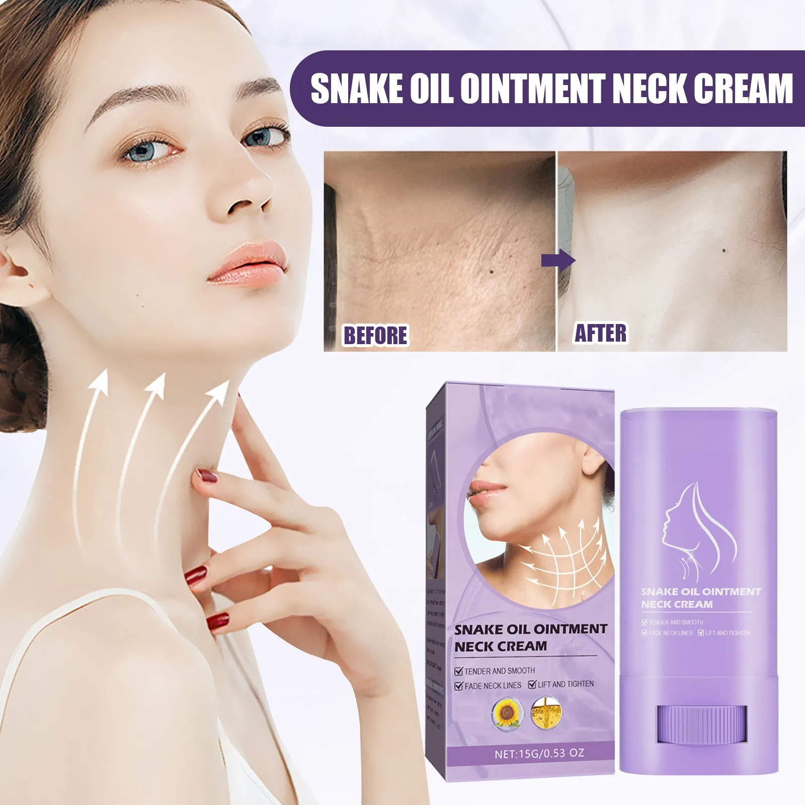 Neck Anti-Wrinkle Cream Rejuvenation Tightening Skin Whitening Moisturizing Anti-Aging Cream Shape Neck Skin Care Product
Neck Anti-Wrinkle Cream Rejuvenation Tightening Skin Whitening Moisturizing Anti-Aging Cream Shape Neck Skin Care Product