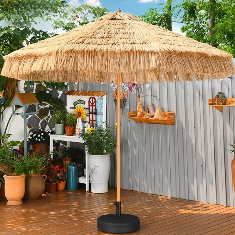 Outdoor Sun Umbrella Patio Shade Sail with Straw Roof for Beach Resort and Garden
Outdoor Sun Umbrella Patio Shade Sail with Straw Roof for Beach Resort and Garden