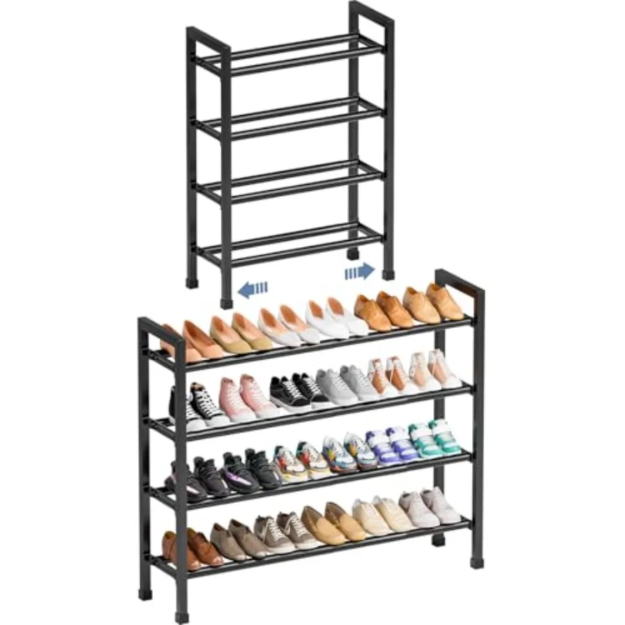 Expandable Shoe Rack - 19"-." Adjustable Shoe Rack for Closet Hall Entryway Front Door Garage Sturdy Steel Space-Saving Rack
Expandable Shoe Rack - 19"-." Adjustable Shoe Rack for Closet Hall Entryway Front Door Garage Sturdy Steel Space-Saving Rack 
