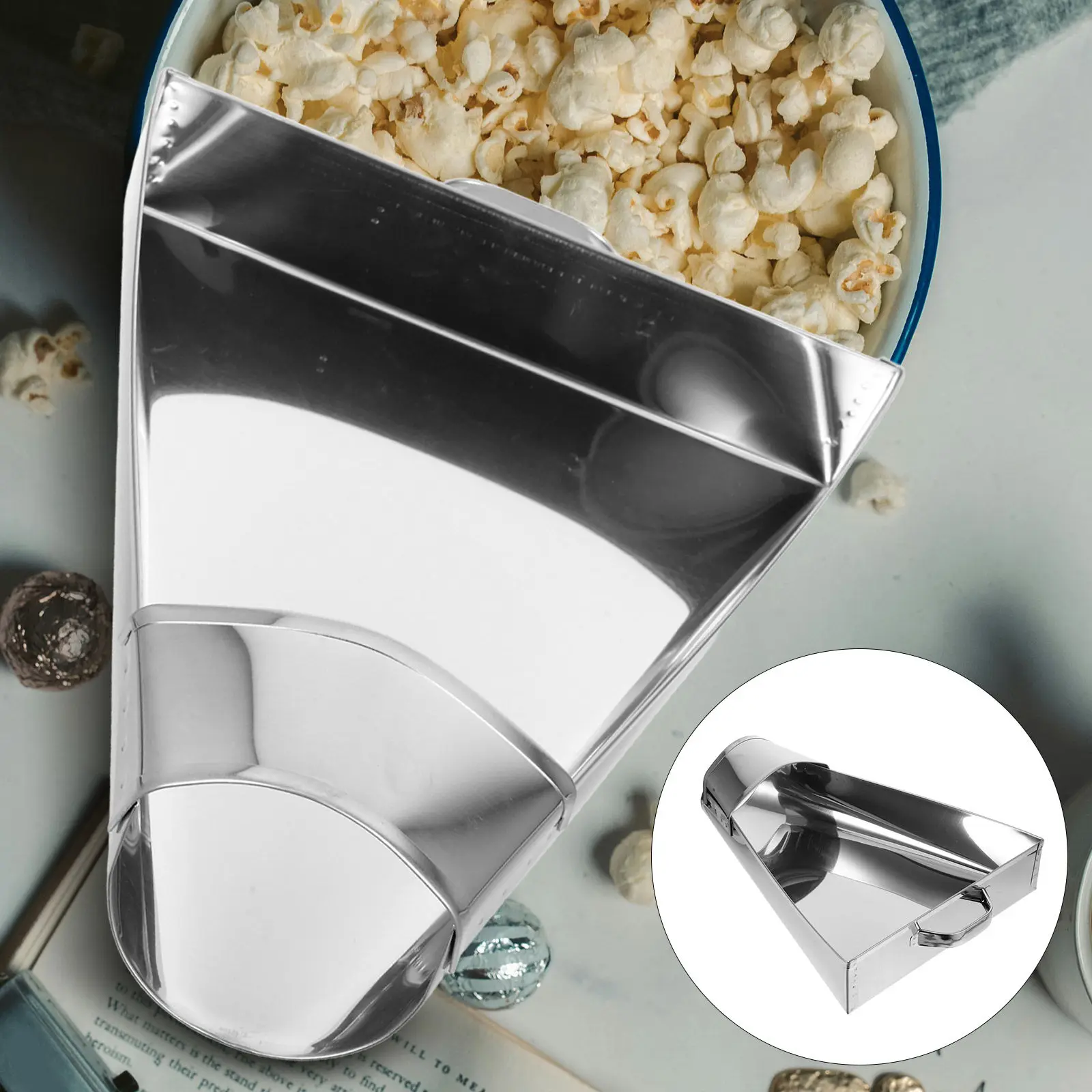 Ice Cream Shovel Spoon Stainless Steel Popcorn Scoop for Snacks Desserts Food Packaging Kitchen Utensil Fill Tool French Style
Ice Cream Shovel Spoon Stainless Steel Popcorn Scoop for Snacks Desserts Food Packaging Kitchen Utensil Fill Tool French Style