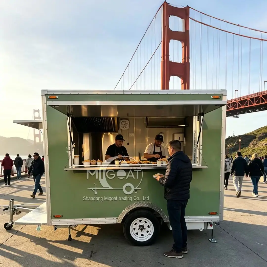 Sage Green Pre-built Food Trailer Mobile Cart for Coffee Fast Food Street Food & Food Truck Festival
Sage Green Pre-built Food Trailer Mobile Cart for Coffee Fast Food Street Food & Food Truck Festival