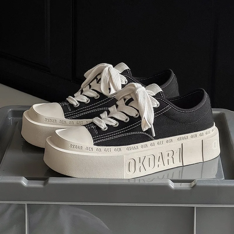 New Men's and Women's Breathable Square Leisure Shoes, High-quality Couples Increase Non-slip Lace-up Canvas Shoes Men's Shoes
New Men's and Women's Breathable Square Leisure Shoes, High-quality Couples Increase Non-slip Lace-up Canvas Shoes Men's Shoes