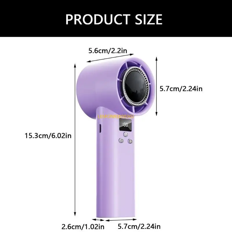 M4YC Travel Hand Fan with Powerful Airflows 1-100 High Speed Rechargeable Air Blower
M4YC Travel Hand Fan with Powerful Airflows 1-100 High Speed Rechargeable Air Blower