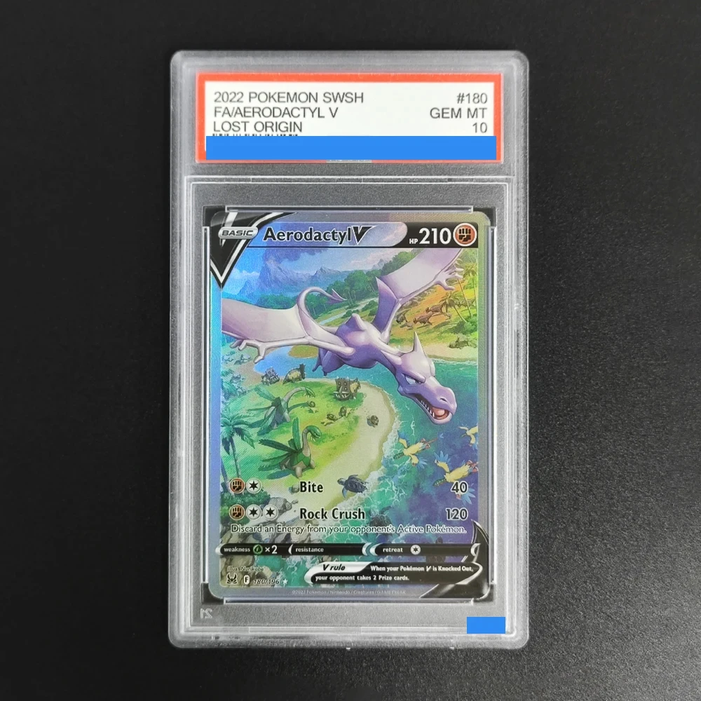 2022 Pokemon Aerodactyl V Full Art 180/196 Lost Origin Gem Mint 10 TCG Collectible Card Ultra Rare Holo Investment Grade
2022 Pokemon Aerodactyl V Full Art 180/196 Lost Origin Gem Mint 10 TCG Collectible Card Ultra Rare Holo Investment Grade