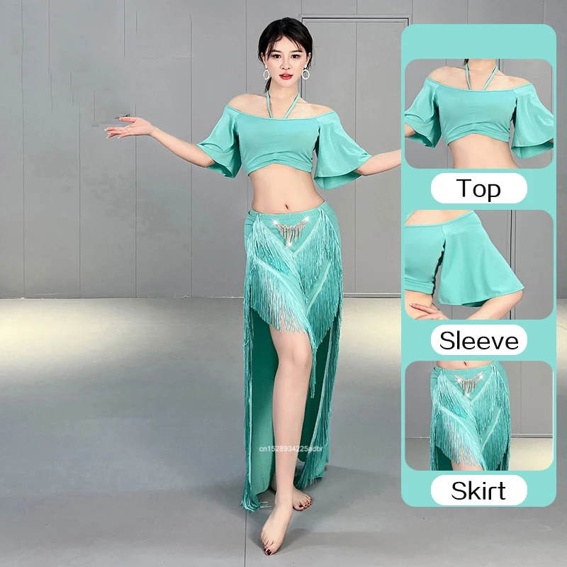 2 Pcs Set Belly Dance Sexy Costume Set Top and Skirt Dancing Outfit For Adult Women's Stage Costume Worksuit Practice Clothes
2 Pcs Set Belly Dance Sexy Costume Set Top and Skirt Dancing Outfit For Adult Women's Stage Costume Worksuit Practice Clothes