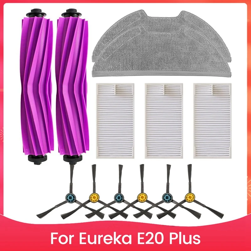 YCOC-Replacement For Eureka E20 Plus Robot Vacuum Cleaner Parts Main Side Brush Hepa Filter Mop Cloth
YCOC-Replacement For Eureka E20 Plus Robot Vacuum Cleaner Parts Main Side Brush Hepa Filter Mop Cloth