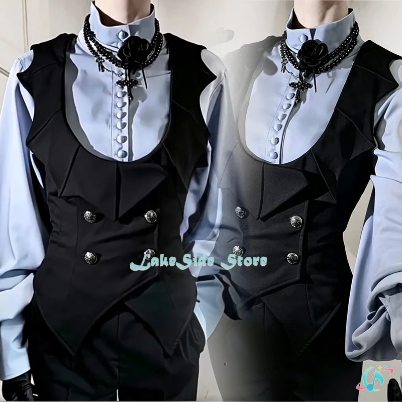 Ouji Jirai Kei Lolita Clothes Court Unisex Gothic sexy costumes Prince Style Bat Waistcoat Alt Suit Vest Coat Black Sleeveless
Ouji Jirai Kei Lolita Clothes Court Unisex Gothic sexy costumes Prince Style Bat Waistcoat Alt Suit Vest Coat Black Sleeveless