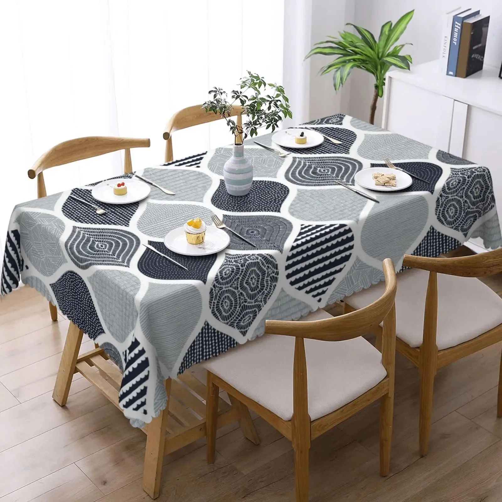 Abstract Geometric Table Cover Waterproof Polyester 2D Flat Printed Durable Tablecloth For Everyday Dining Family Gathering
Abstract Geometric Table Cover Waterproof Polyester 2D Flat Printed Durable Tablecloth For Everyday Dining Family Gathering