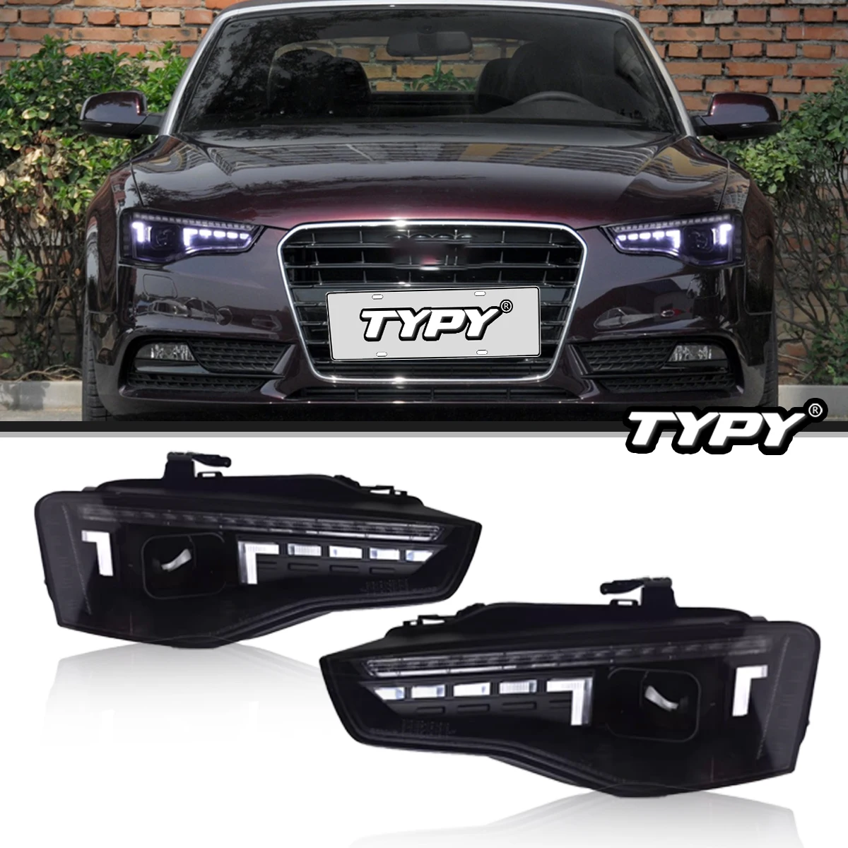 TYPY Car Headlights For Audi A5 2013-2016 LED Car Lamps Daytime Running Lights Dynamic Turn Signals Car Accessories
TYPY Car Headlights For Audi A5 2013-2016 LED Car Lamps Daytime Running Lights Dynamic Turn Signals Car Accessories