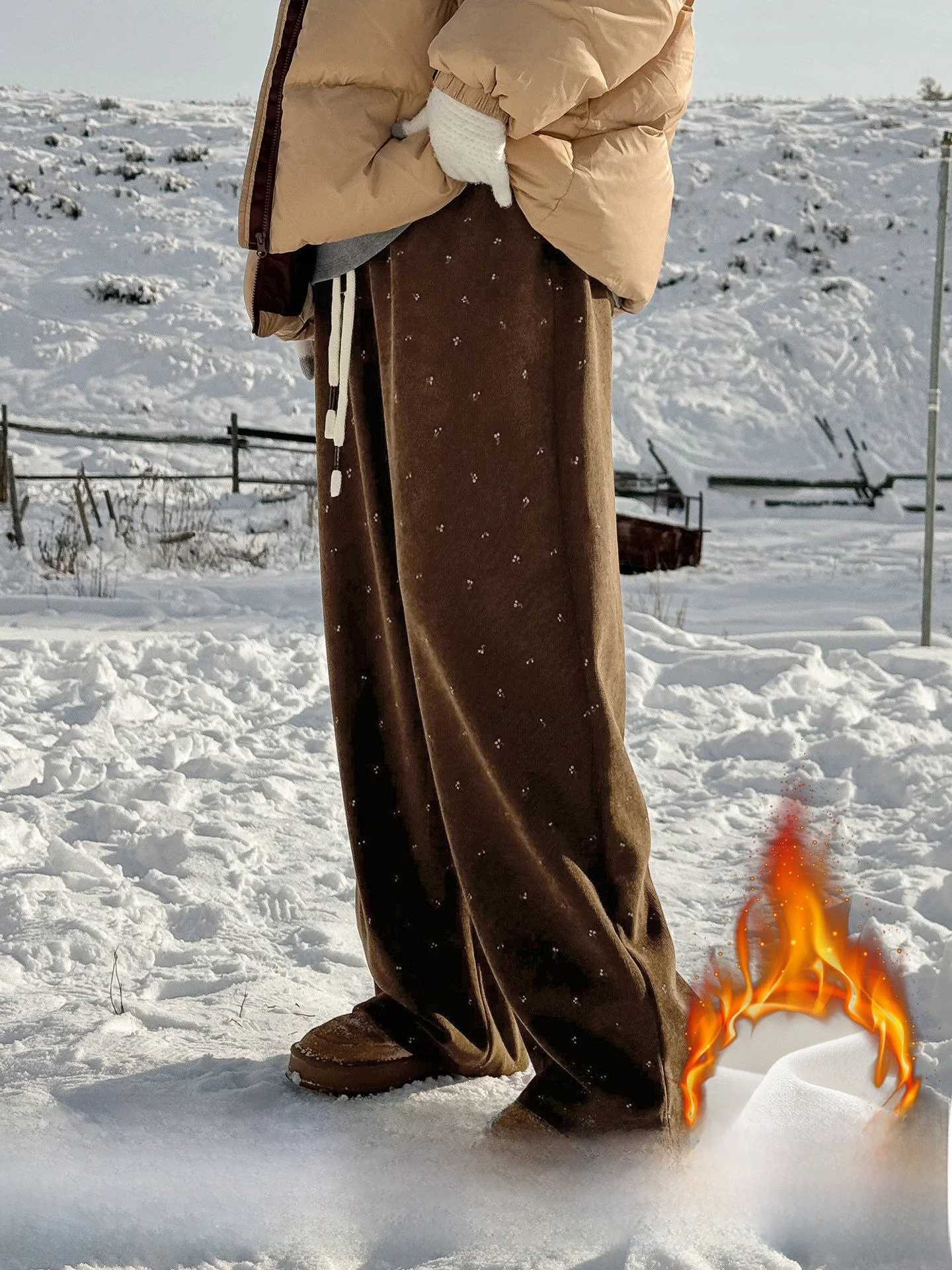 Женские брюки больших размеров с высокой талией, на флисовой подкладке, повседневные, с цветочным принтом, широкие, осенне-зимние, удобные, свободного кроя
Женские брюки больших размеров с высокой талией, на флисовой подкладке, повседневные, с цветочным принтом, широкие, осенне-зимние, удобные, свободного кроя