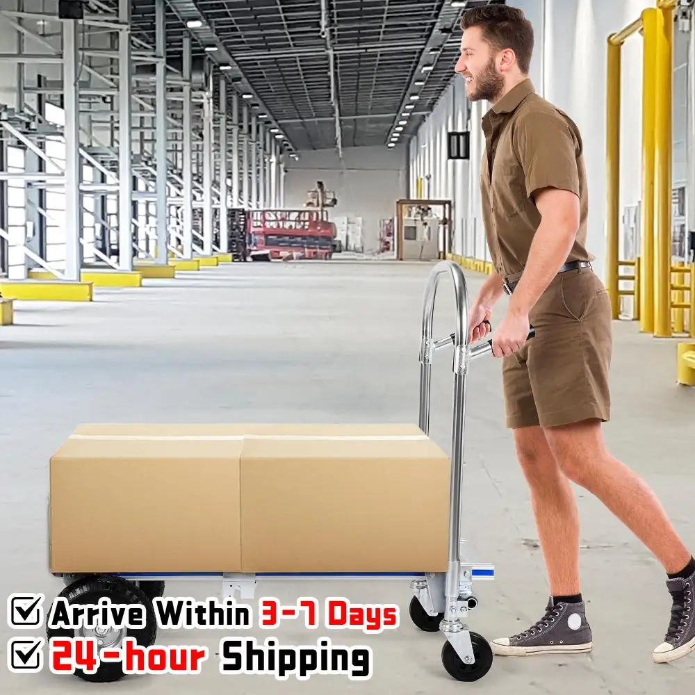 2-in-1 Folding Hand Truck Dolly Cart with Wheels Heavy Duty Folding Dolly Cart 800LBS Capacity for Warehouse Supermarket Garden
2-in-1 Folding Hand Truck Dolly Cart with Wheels Heavy Duty Folding Dolly Cart 800LBS Capacity for Warehouse Supermarket Garden
