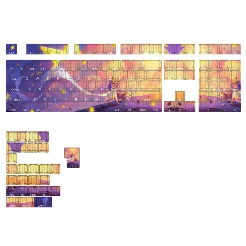 135PCS Thick PBT Keycap Set Side Print Through Backlit Keycaps CherryProfile Mechanical Keyboard Keycap Durable H7EC
135PCS Thick PBT Keycap Set Side Print Through Backlit Keycaps CherryProfile Mechanical Keyboard Keycap Durable H7EC